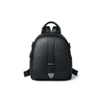 RED DRAGONFLY Cow Leather One Shoulder Backpack Medium Size Women's Black