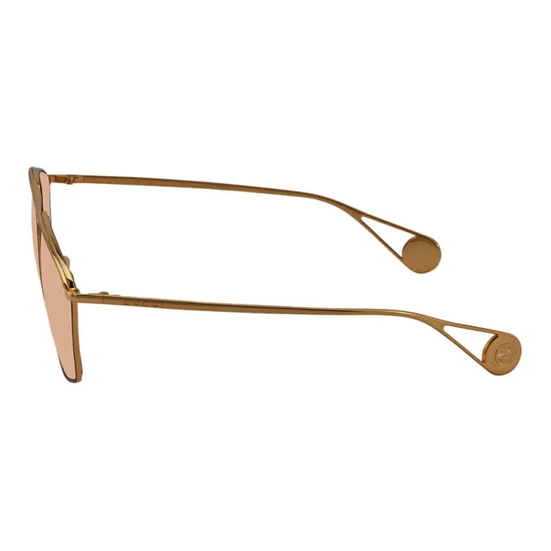 GUCCI Metal Aviator Sunglasses Women's Gold-2