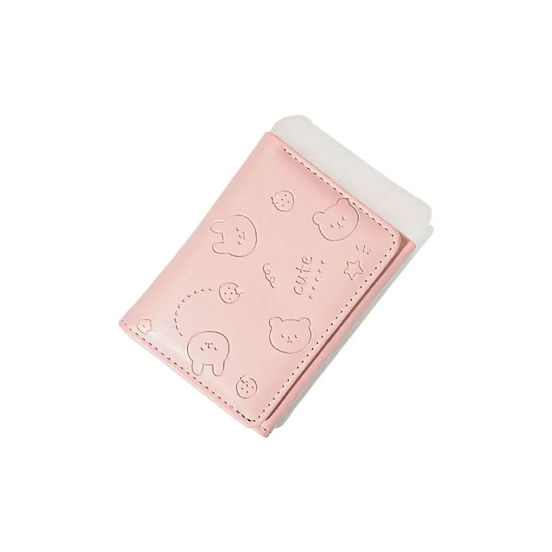 HAWA PU Card Holder Wallet Regular Women's White/Pink/Black/Blue/Green-3