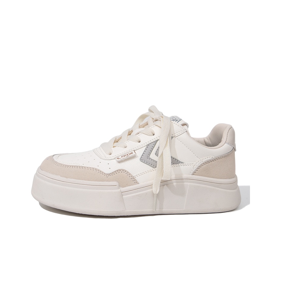 Feiyue Skateboard Shoes Women's Low-Top Black Beige/Gray EU