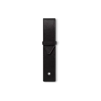 MONTBLANC Full Grain Cow Leather 1 Pack Pen Pouch Bag Accessory Unisex Black