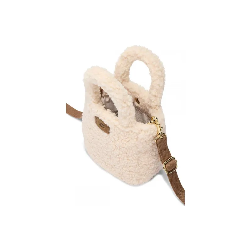 UGG Sherpa Shoulder Bag Crossbody Bag Handbag Mini Unisex Natural-3