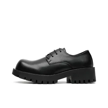 GZZ Dress Shoes Men Low Top Black