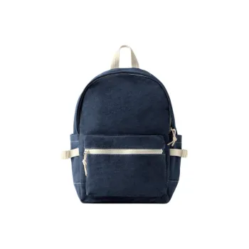 ZARA Cotton Blended With Polyester Backpack Regular Men's Blue Denim