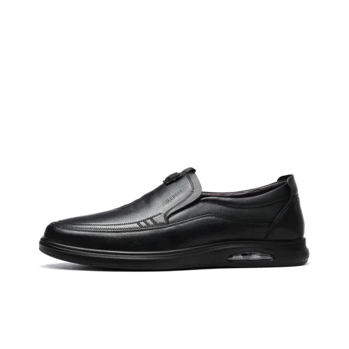 Strongman Men's Slip-on Shoes With Soft Leather And Soft Sole Cushion Casual Shoes