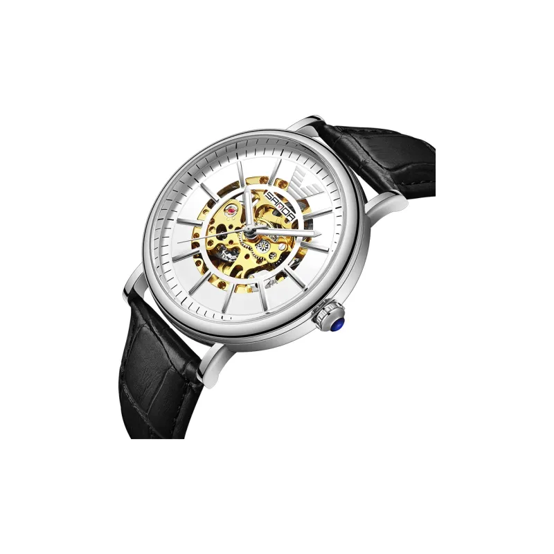 Sanda Automatic Mechanical Movement Watch Men's Watches White Dial-10