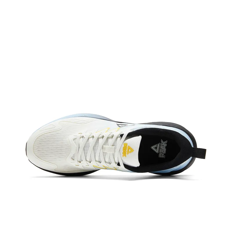 PEAK Cushioning Anti Slip And Wear Resistant Rebound Low Top Pickleball Boom Running Shoes Men's Beige White Moon Blue-3