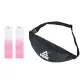 Black Fanny Pack+White Pink Cooling Arm Sleeves