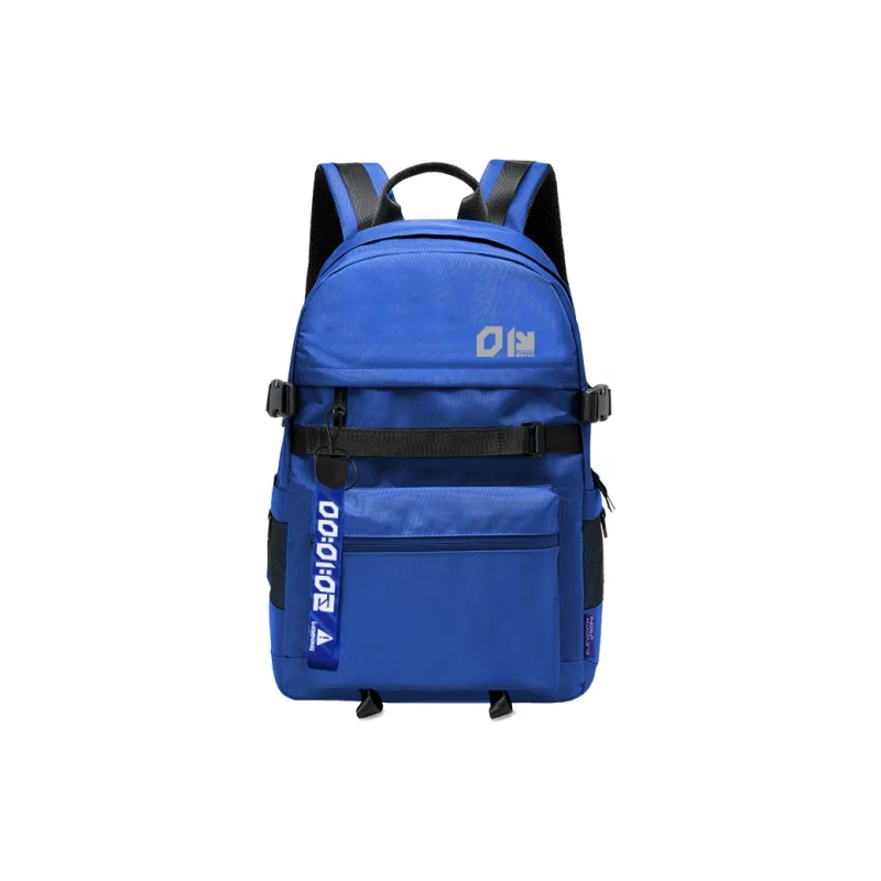 ElevethSign Polyester Backpack Large Size Unisex Black/Royal Blue-0