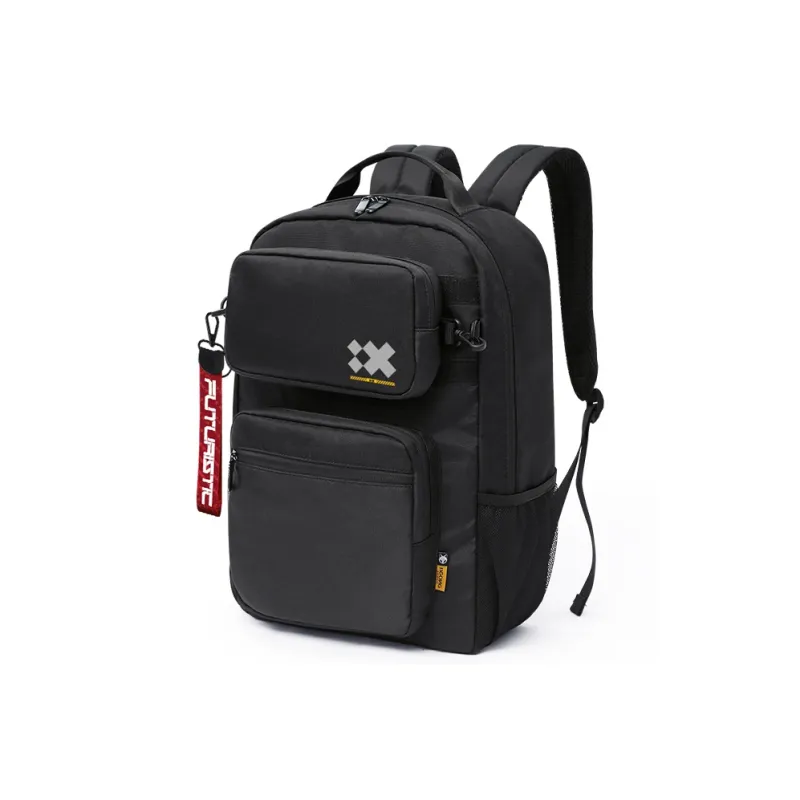 ElevethSign Polyester Backpack Large Size Unisex Gray/Black-3