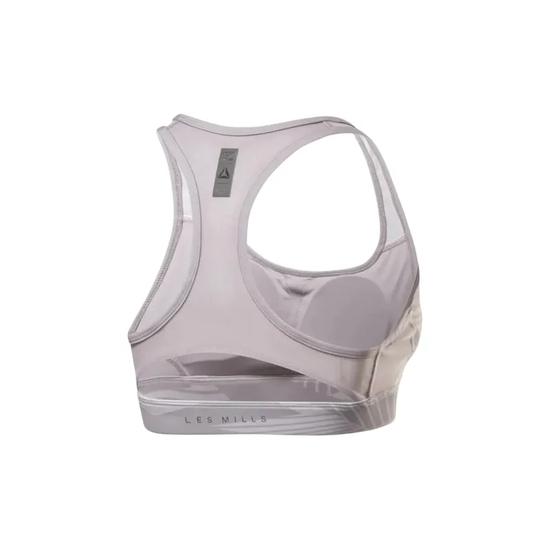 Reebok Lm Lux Racer Bra Aop Sports Underwear Women's Gravity Gray-1