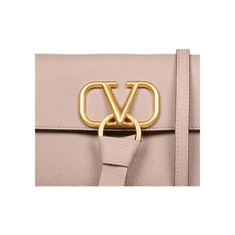Valentino Leather Envelope Bag Clutch Crossbody Bag Shoulder Bag Women's Pink-4