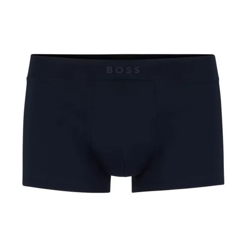HUGO BOSS Stretch Microfibre Trunks With Logo Waistband Underpants Men's 1 Pack Marine Blue