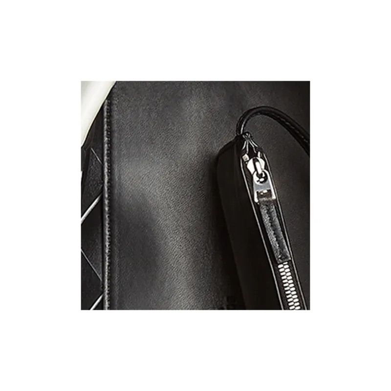 Bottega Veneta Intrecciato Nappa Leather Handbag Women's White & Black-4