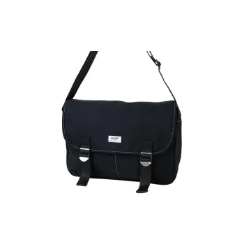Anello Polyester Messenger Bag Crossbody Bag Shoulder Bag Unisex Black