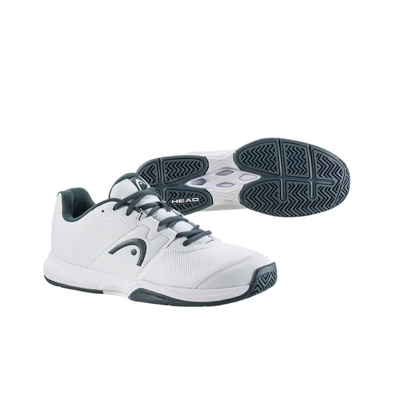 HEAD Revolt Court Cushioned Slip-Resistant Low-Top Tennis Shoes Men's White Dark Gray-2