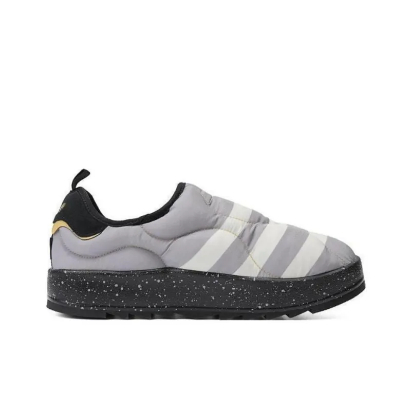 Adidas Originals Puffylette DIRECTIONAL Cushioning, Wear Resistant Low Top Casual Shoes Unisex Black White Gray-1