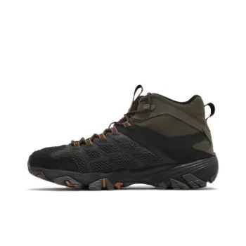 MERRELL Moab FST 2 Mid GTX Cushioning Wear-Resistant High-Top Outdoor Shoes Men's Black Green