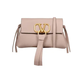 Valentino Leather Envelope Bag Clutch Crossbody Bag Shoulder Bag Women's Pink