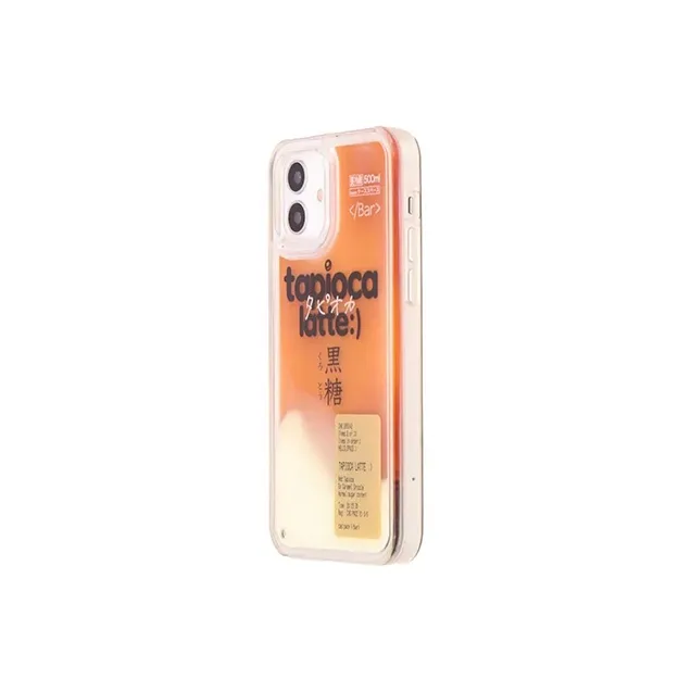 Shell Space TPU Material Milk Tea With Flowing Sand Phone Cases Available For IPhone-3