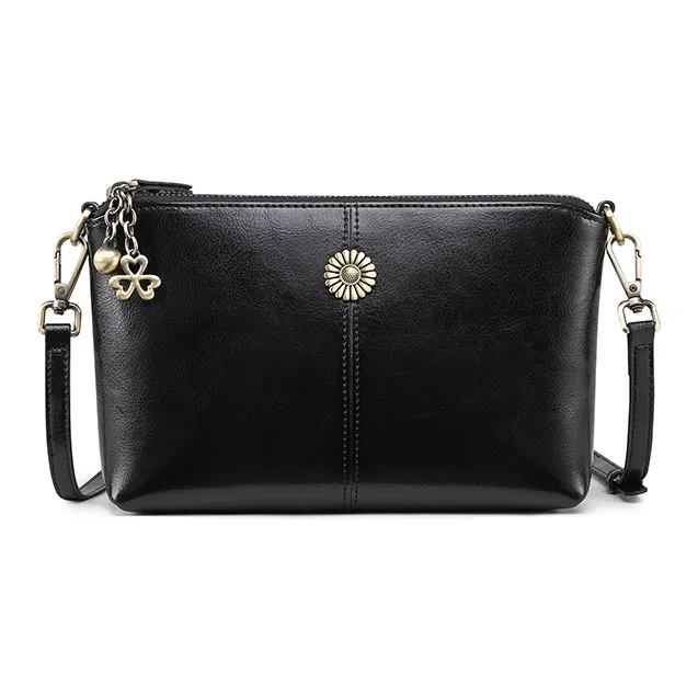 Gorora Top Grain Cow Leather Shoulder Bag Crossbody Bag Small Size Women's Classic Black/Burgundy/Peacock Blue/Brown-0
