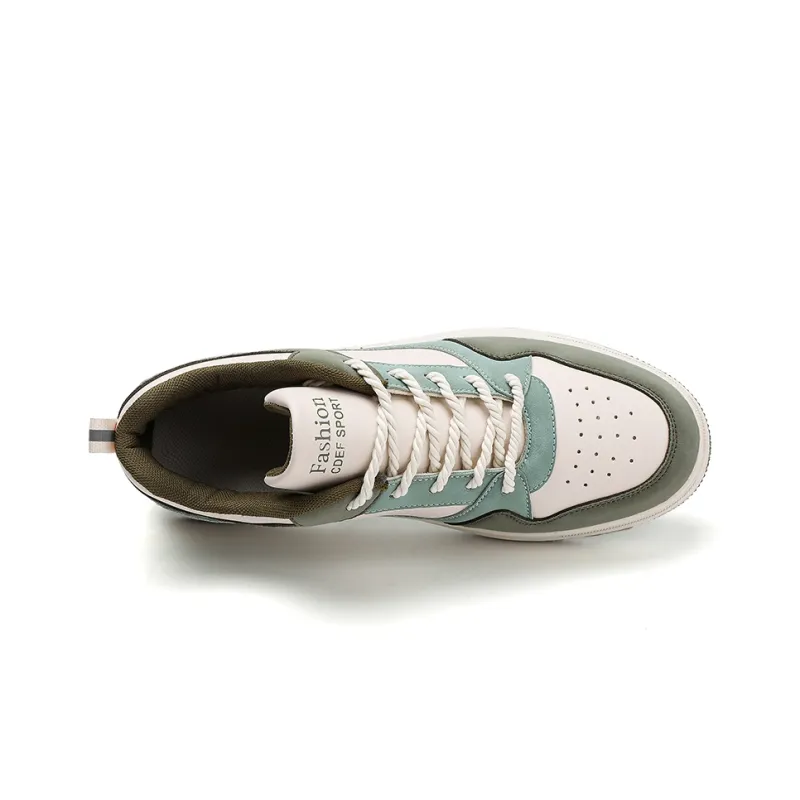 CAMOSI Skateboard Shoes Unisex Low Top Gray/Brown/Green-26