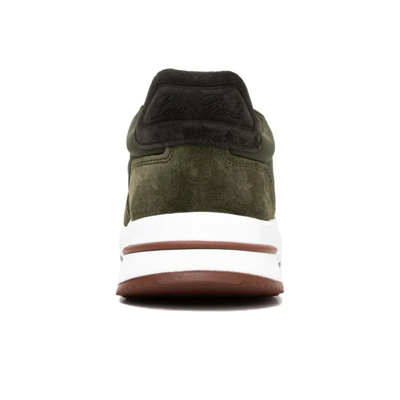 Loro Piana Low Top Casual Shoes Men's Dark Green-4
