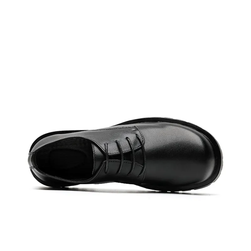 GZZ Dress Shoes Men Low Top Black-12