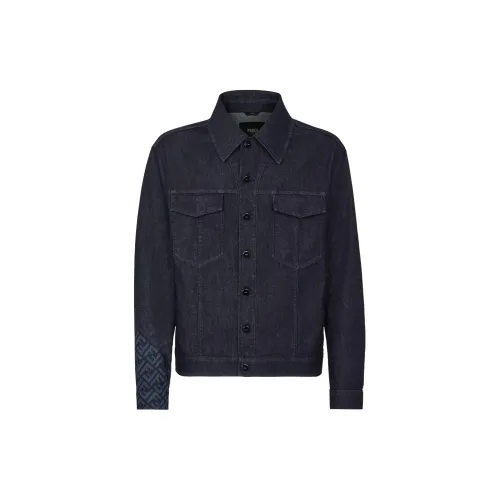 FENDI Denim Jackets Men Blue