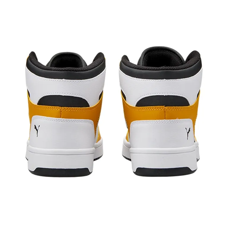 PUMA Rebound Layup Cushioning Wear-Resistant High-Top Skateboard Shoes Unisex Orange Yellow-4