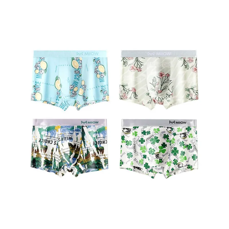 MIIOW Trendy Party Collection Cooling Summer Collection Underpants Men's 4 Pack-10