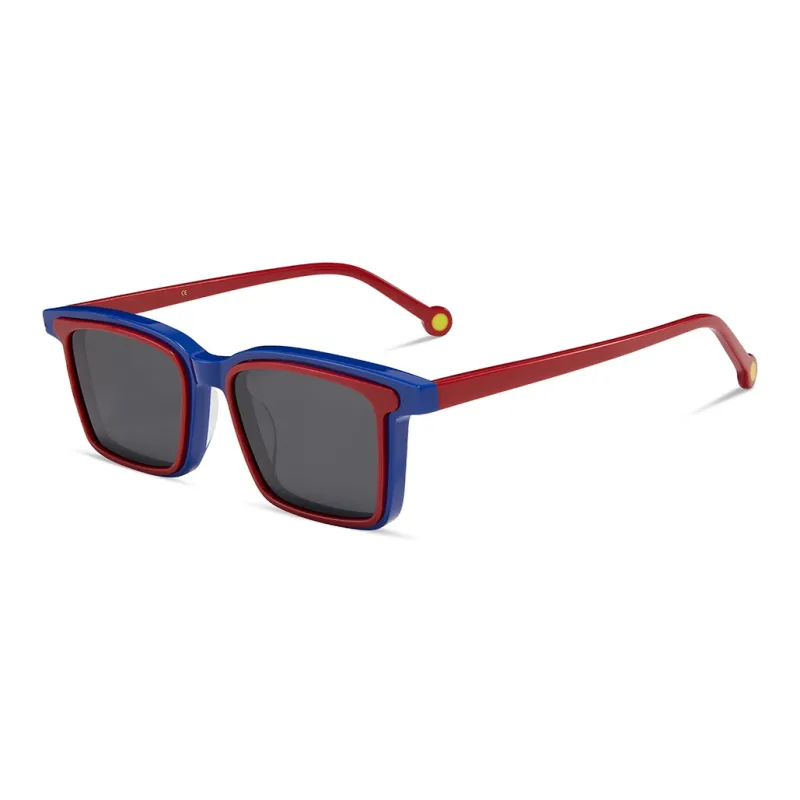 SOXICK Plate Frame Square Sunglasses Unisex-3