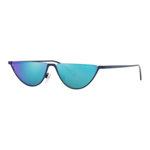 EMPORIO ARMANI Oval Semi Rimless Sunglasses