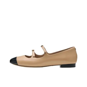 SAM EDELMAN Chunky Heel Mary Jane Shoes Women's Black Apricot