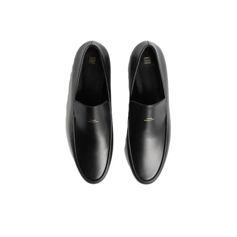 TOTEME Logo-embellished Leather Loafers-3