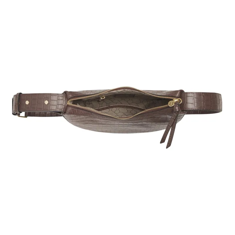 ORYANY Cow Leather Handbag Shoulder Bag Crossbody Bag Women's Dark Brown-5