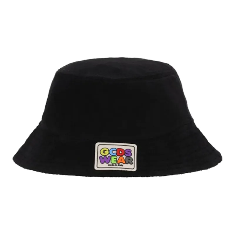 GCDS Cotton, Polyamide Bucket Hats Unisex Black-3