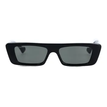 GUCCI Logo Engraved Rectangle Frame Sunglasses
