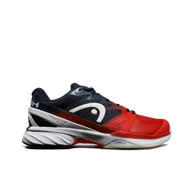 HEAD Anti Slip Wear Resistant Low Top Tennis Shoes Men's Black Red-1