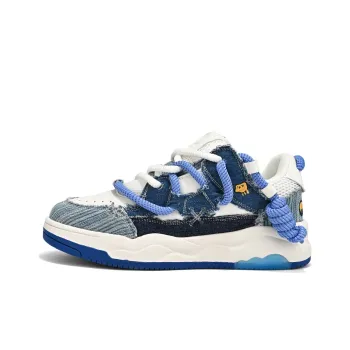 Cult Of Individuality X BEAR UNION Skateboard Shoes Unisex Low Top Denim Blue/Green