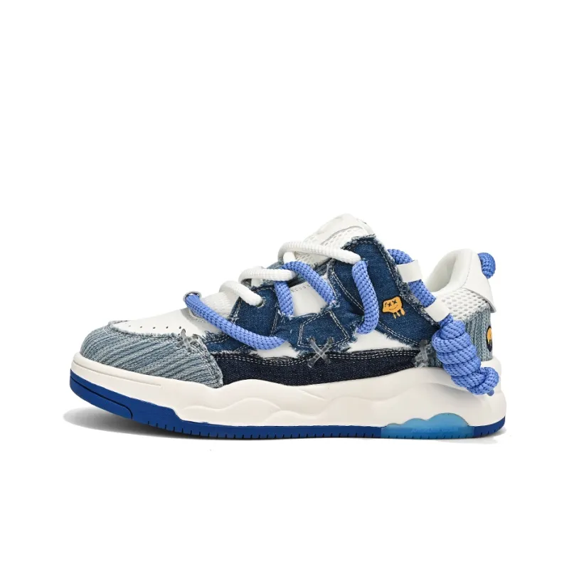 Cult Of Individuality X BEAR UNION Skateboard Shoes Unisex Low Top Denim Blue/Green-0