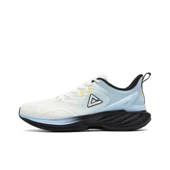 PEAK Cushioning Anti Slip And Wear Resistant Rebound Low Top Pickleball Boom Running Shoes Men's Beige White Moon Blue