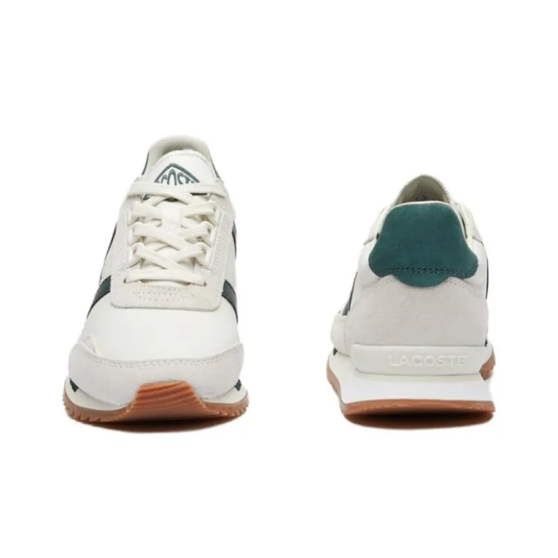 LACOSTE Low Top Casual Shoes Women's Gray White-3