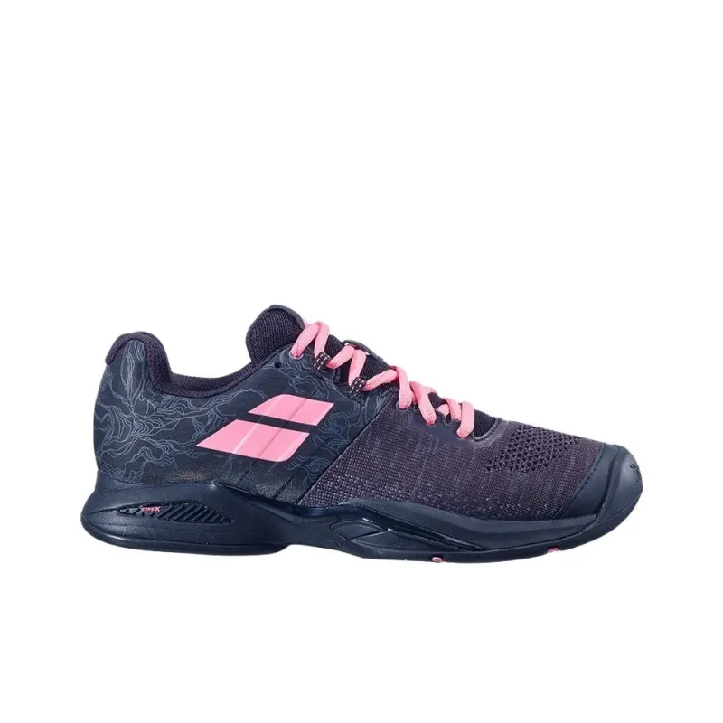 Babolat Abrasion Resistant Low Top Tennis Shoes Women's Black Pink-1