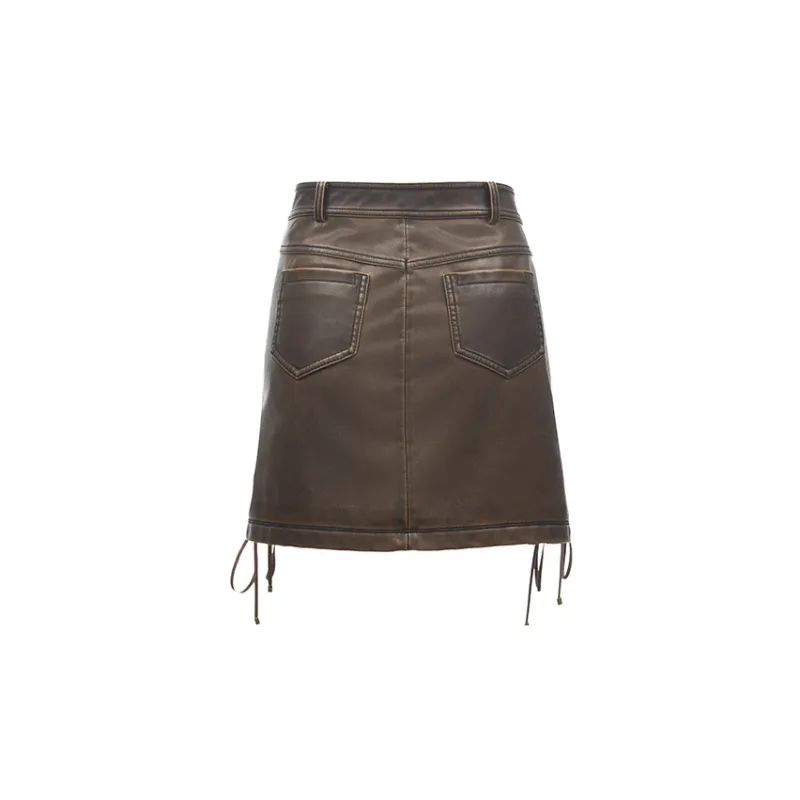 ONLY Leather Short Skirts Women's-4