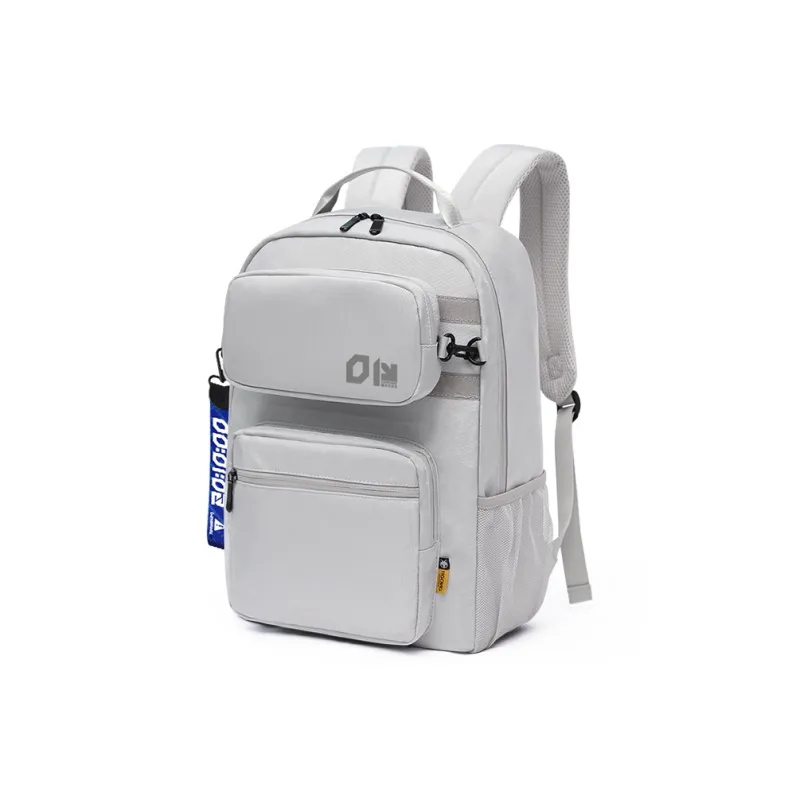 ElevethSign Nylon Backpack Large Size Unisex Gray/Black-2