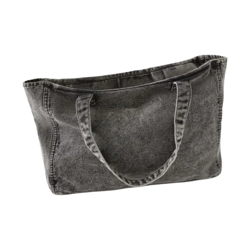 ZARA Cotton Tote Bag Shopping Bag Handbag Shoulder Bag Regular Women's Gray-2