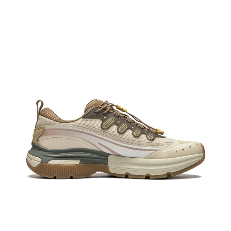 LiNing Star Path Cushioning Wear Resistant Low Top Basketball Shoes Men's Umber White-1