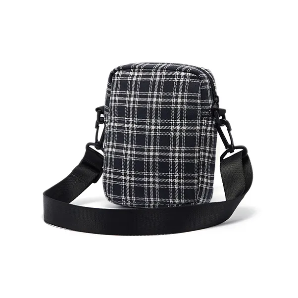 Vision Street Wear Cotton Linen Crossbody Bag Regular Unisex Plaid-2