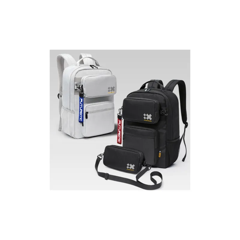 ElevethSign Polyester Backpack Large Size Unisex Gray/Black-2